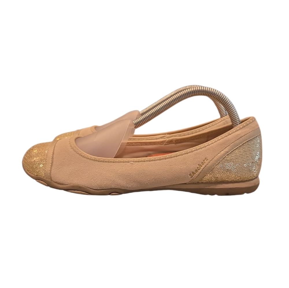 SKECHERS ACTIVE JUBILEE LEATHER BALLET FLATS. SIZE 10